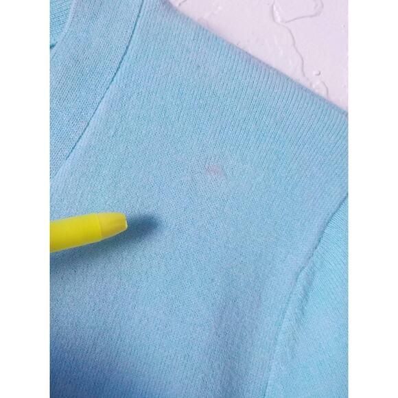 QVC Denim & Co Blue Teal Knit Cardigan Sweater Women size XSmall NWT - Picture 5 of 10